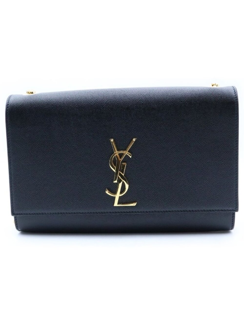 Saint Laurent Paris Kate Medium Chain Shoulder Bag Black Gold